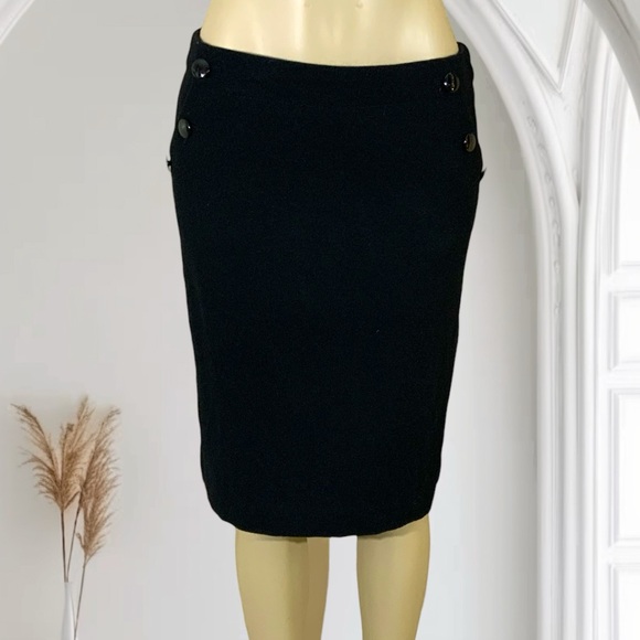 J Crew Wool Pencil Skirt EUC Size 4 Waist 15" Hip 18" Length 23" - Picture 3 of 10